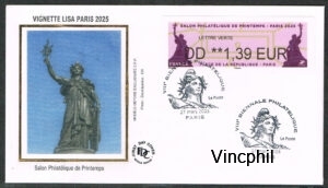 04/2025  BIENNALE PLACE DE LA REPUBLIQUE 1 val.    Sur FDC