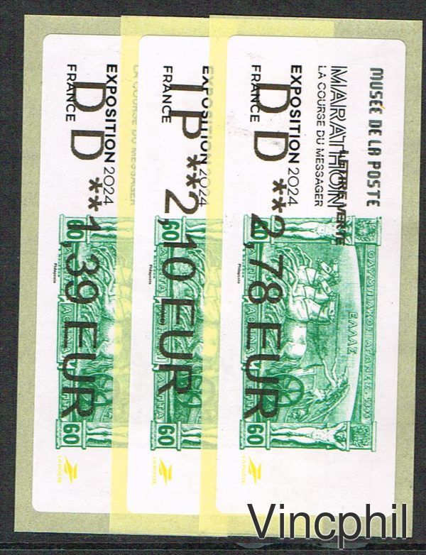 01/2025 ** MARATHON MUSEE 3 valeurs TARIF 2025  LETTRE VERTE 1.39, INTERNATIONAL 2.10, LETTRE VERTE 100 gr 2.78