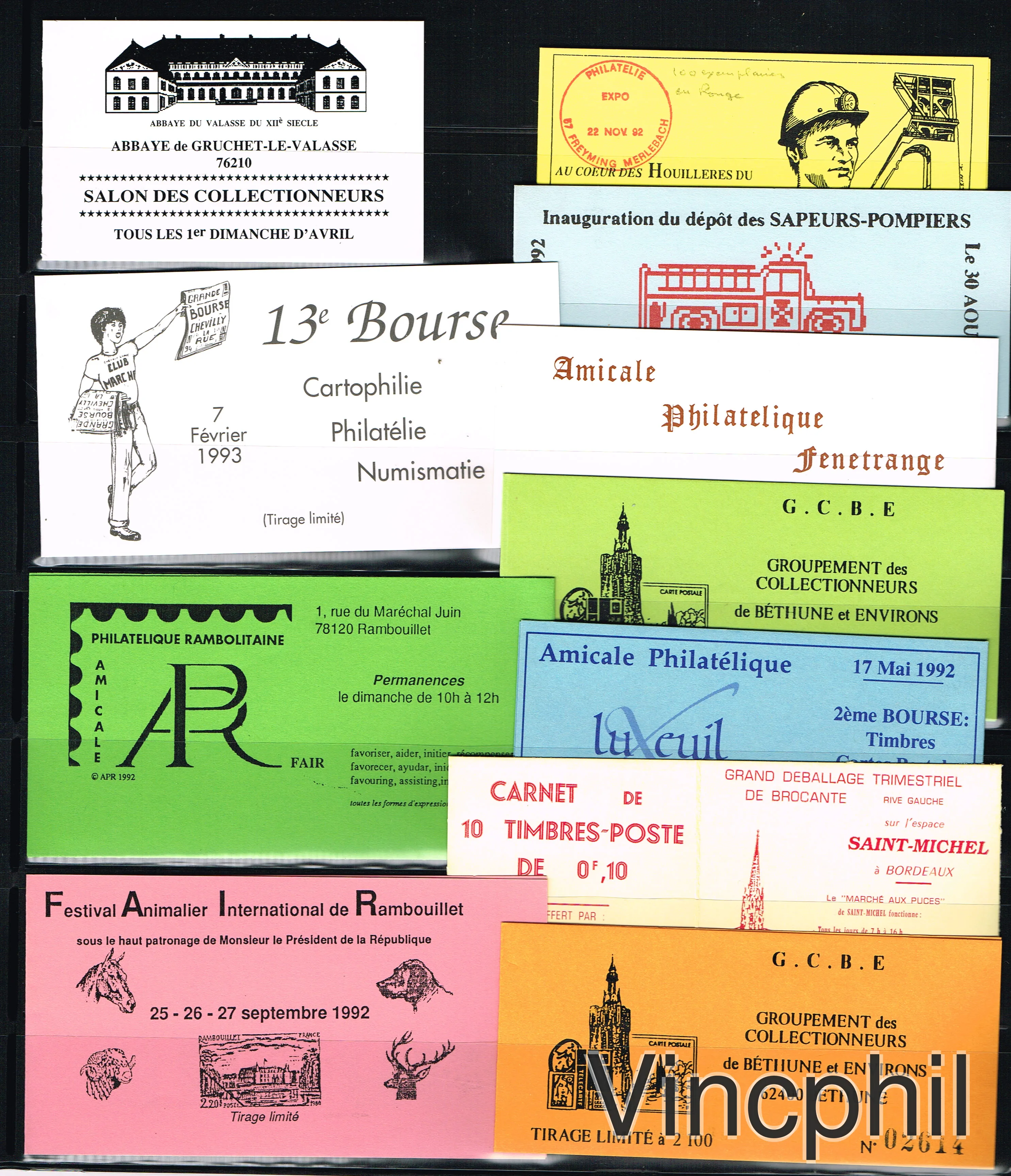 Carnets Publicitaires Privés **  26 exemplaires Tous contiennent des timbres majoritairement à 0.10 ou 0.20 centimes