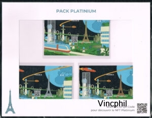 NFT FRANCE 2025 - Pack PLATINIUM #NFTimbre4 - TIRAGE 2000 EXEMPLAIRES - Tour Eiffel OR ARGENT et BRONZE -