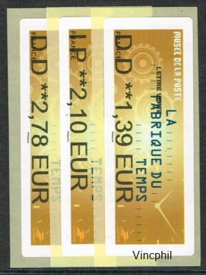05/2025 ** MUSEE DE LA POSTE  3 valeurs  LETTRE VERTE 1.39, INTERNATIONAL 2.10, LETTRE VERTE 100 gr 2.78