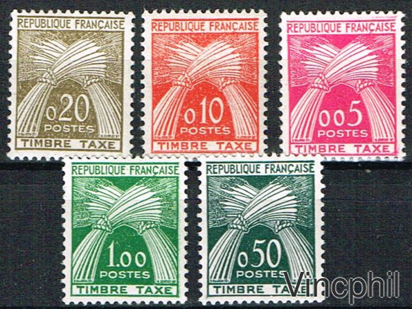 Taxe 90/94 ** Type Gerbes nouveaux francs