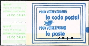 Carnet de vignettes Code Postal **