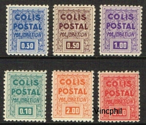 Colis Postaux 186M à 186R ** Superbes