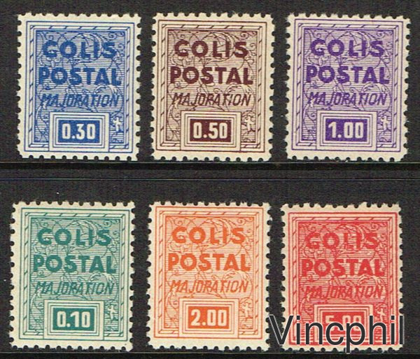 Colis Postaux 186M à 186R ** Superbes