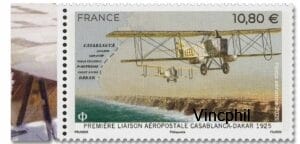 99a  ** Première liaison Casablanca Dakar du feuillet de 10