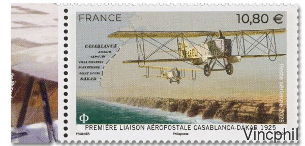 99a ** Première liaison Casablanca Dakar du feuillet de 10