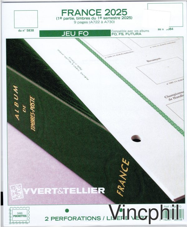 FRANCE YVERT  FO   2025/1