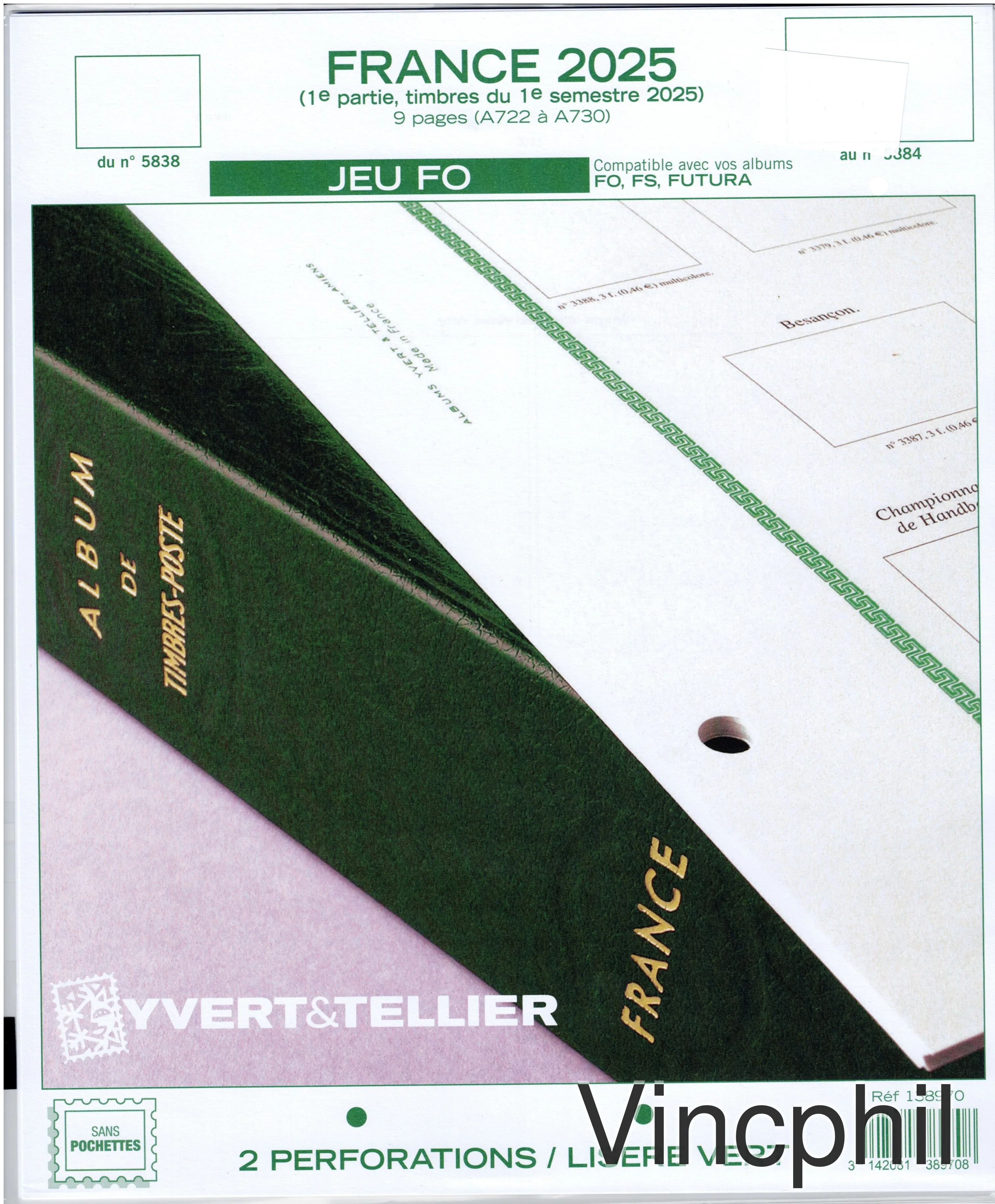 FRANCE YVERT FO 2025/1