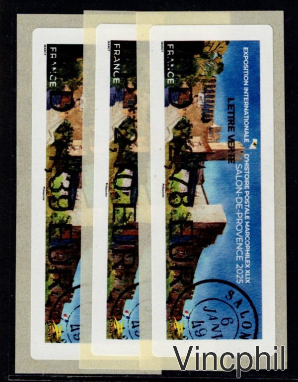 09/2025 ** MARCOPHILEX 3 valeurs  LETTRE VERTE 1.39, INTERNATIONAL 2.10, LETTRE VERTE 100 gr 2.78 (Copie)