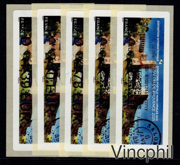 09/2025 ** MARCOPHILEX 5 valeurs LETTRE VERTE 1.39, INTERNATIONAL 2.10, LETTRE VERTE 100 gr 2.78, LR 1 5.74, LR1 AR 7.14