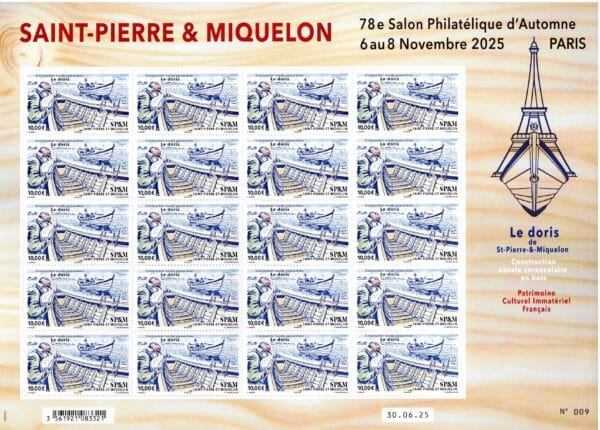 Saint-Pierre et Miquelon Le Doris ** feuille de 20 timbres