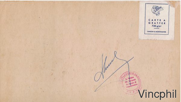 Dessin original sur carte à gratter du timbre Création d'Air Mauritanie ** PA n° 23