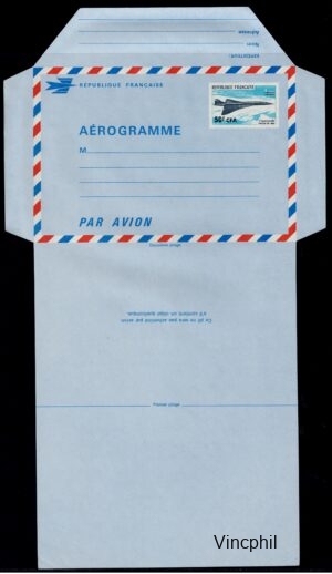 CFA Réunion Aérogramme n° 1 ** Neuf non plié