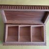 Boite à Timbres 8.5 x 4.5 en bois sculpté Chamonix
