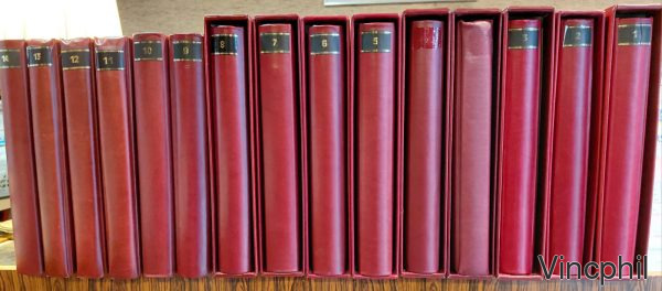 Collection France de feuilles Safe 1849 à 2011, matériel en bon état, 14 volumes dont 9 avec boitier. Il est préférable de venir retirer ce lot à notre magasin. Valeurs neuf plus de 2300.00 euros.