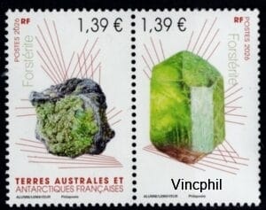 TAAF ** Fostérite sans légende sur le timbre de droite