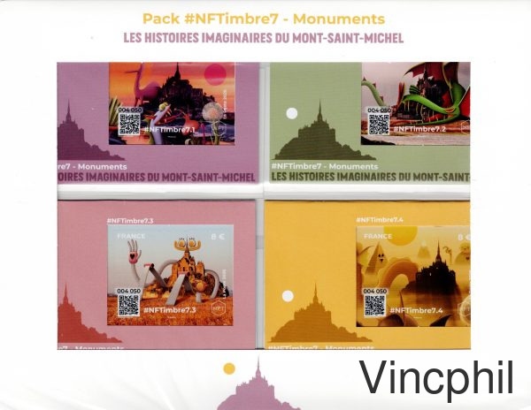 NFT PACK MONT SAINT-MICHEL  ** 7.1 - 7.2 - 7.3 - 7.4 sous blister
