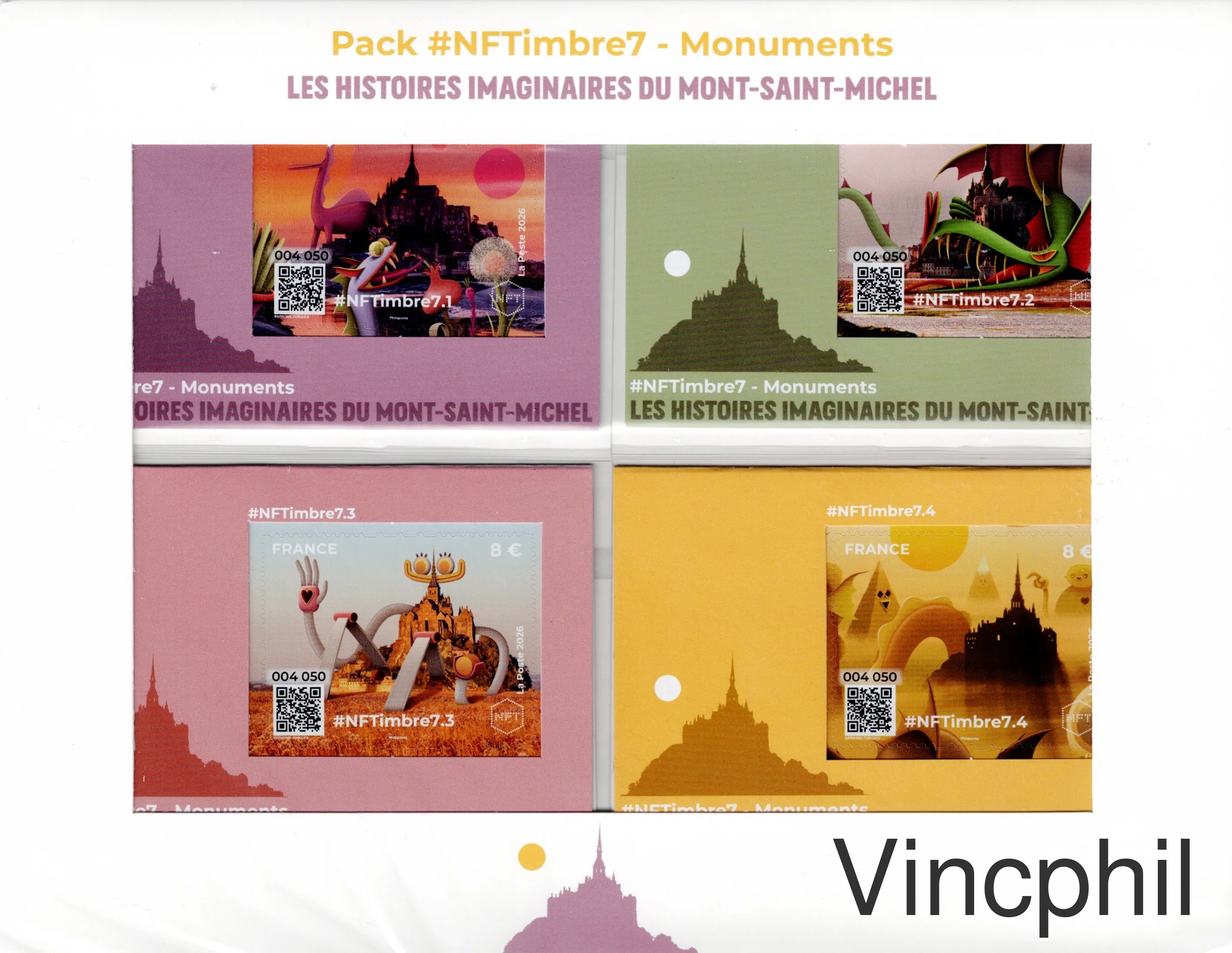 NFT PACK MONT SAINT-MICHEL ** 7.1 - 7.2 - 7.3 - 7.4 sous blister
