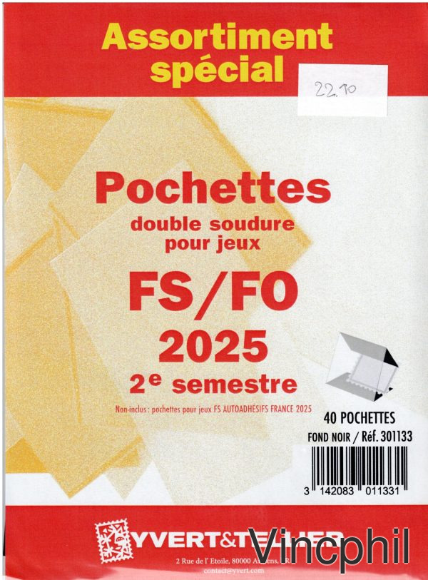 FRANCE YVERT FO POCHETTES 2025/2