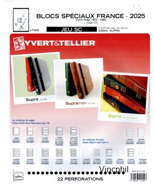 FRANCE YVERT BLOCS SPECIAUX SC 2025/2