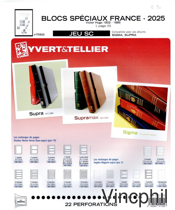 FRANCE YVERT BLOCS SPECIAUX SC 2025/2