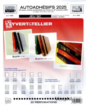 FRANCE YVERT  SC AUTOADHESIFS 2025/2