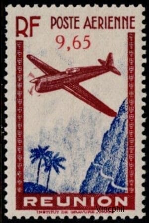 PA n° 4a ** Brun-rouge et outremer , infimes traces du papier de protection