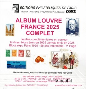 FRANCE LOUVRE 2025 Jeu complet TIMBRES BLOCS CARNETS