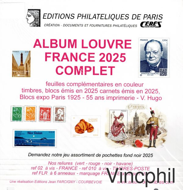 FRANCE LOUVRE 2025 Jeu complet TIMBRES BLOCS CARNETS