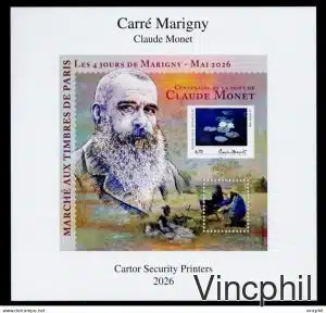MT 38  ** CLAUDE  MONET  Epreuve de Luxe sur papier gommé Tirage 100