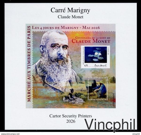 MT 38  ** CLAUDE  MONET  Epreuve de Luxe sur papier gommé Tirage 100