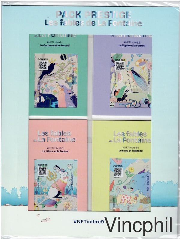 NFT PACK PESTIGE FABLES DE LA FONTAINE ** 9.1 9.2 9.3 9.4 avec les entiers