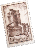 Timbre 10f Postes : château de Vincennes
